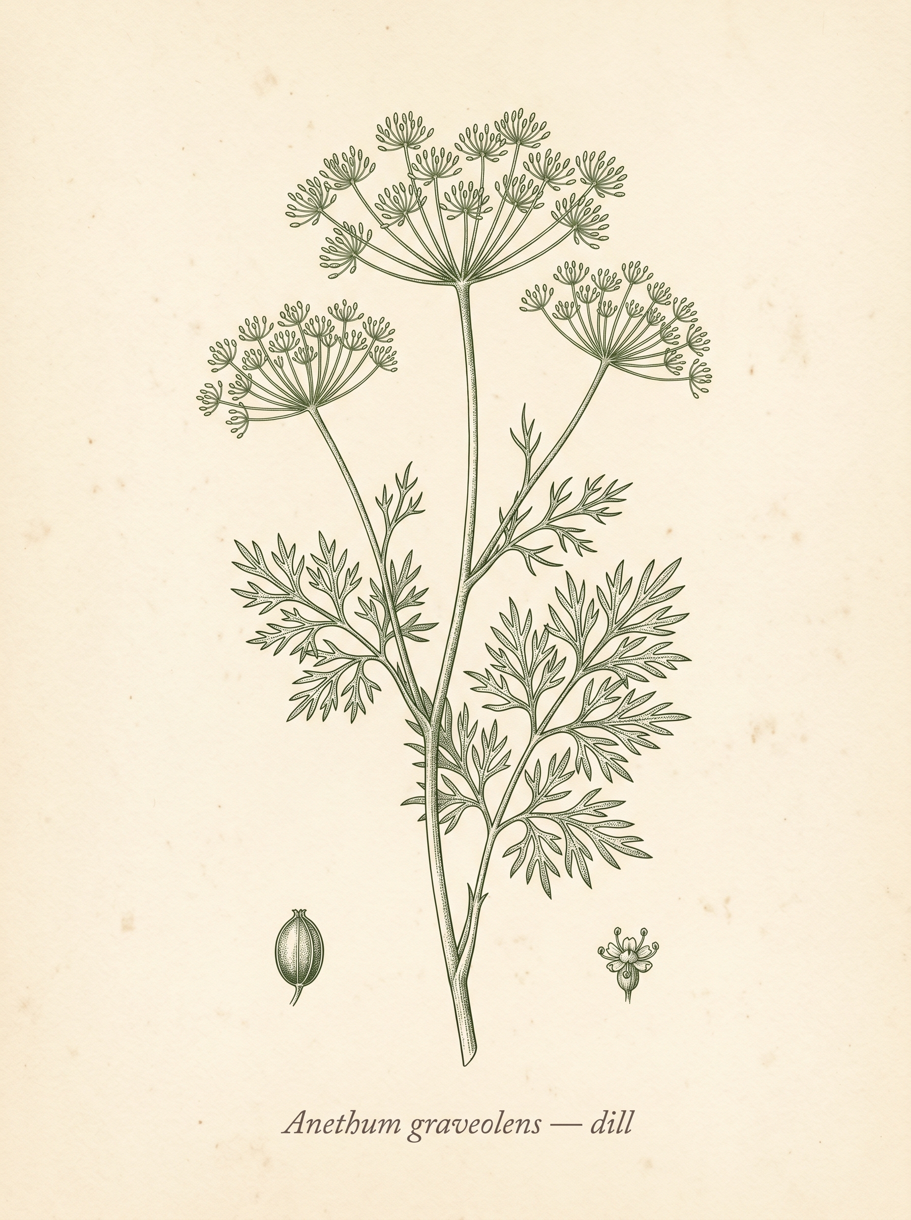Dill — botanical plate