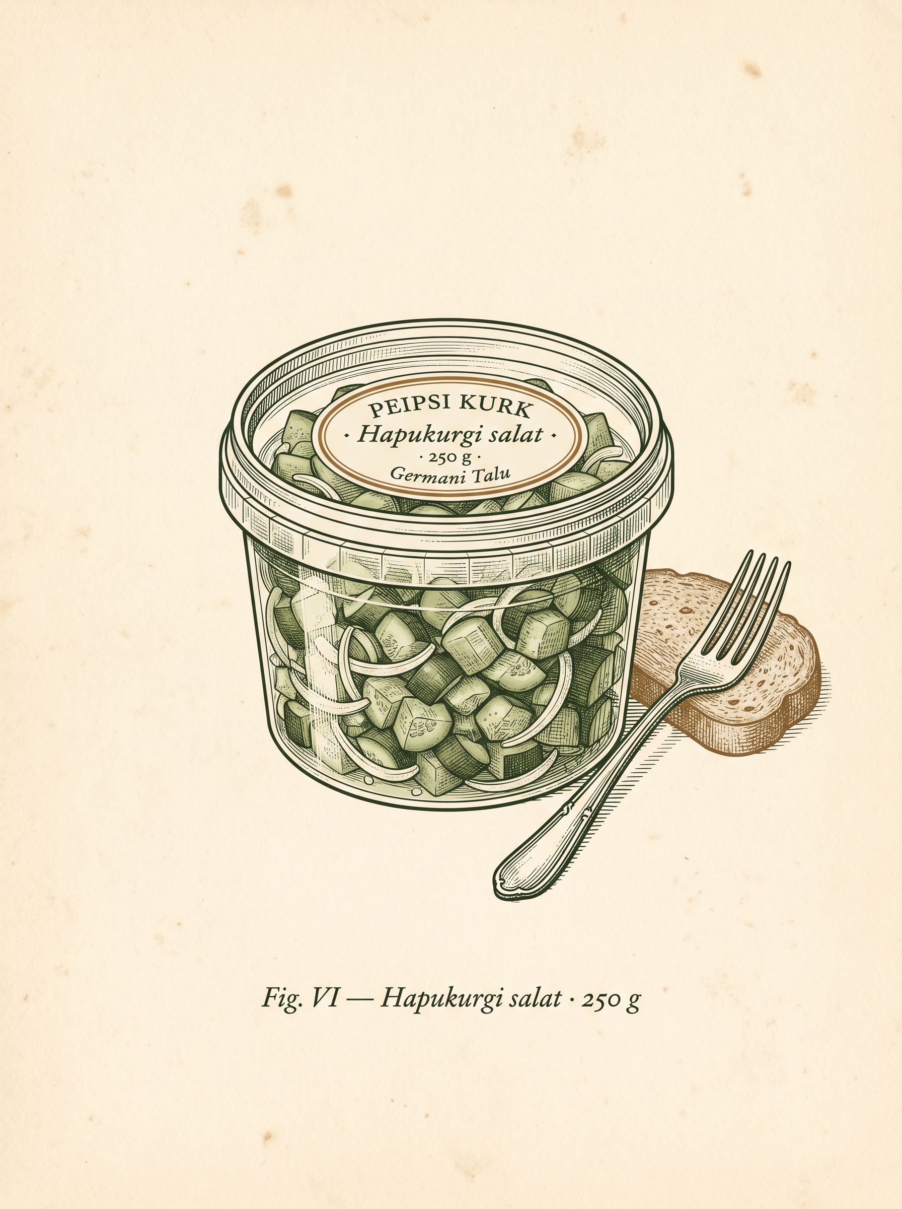 Peipsi Hapukurgi salat — pickle salad 250 g