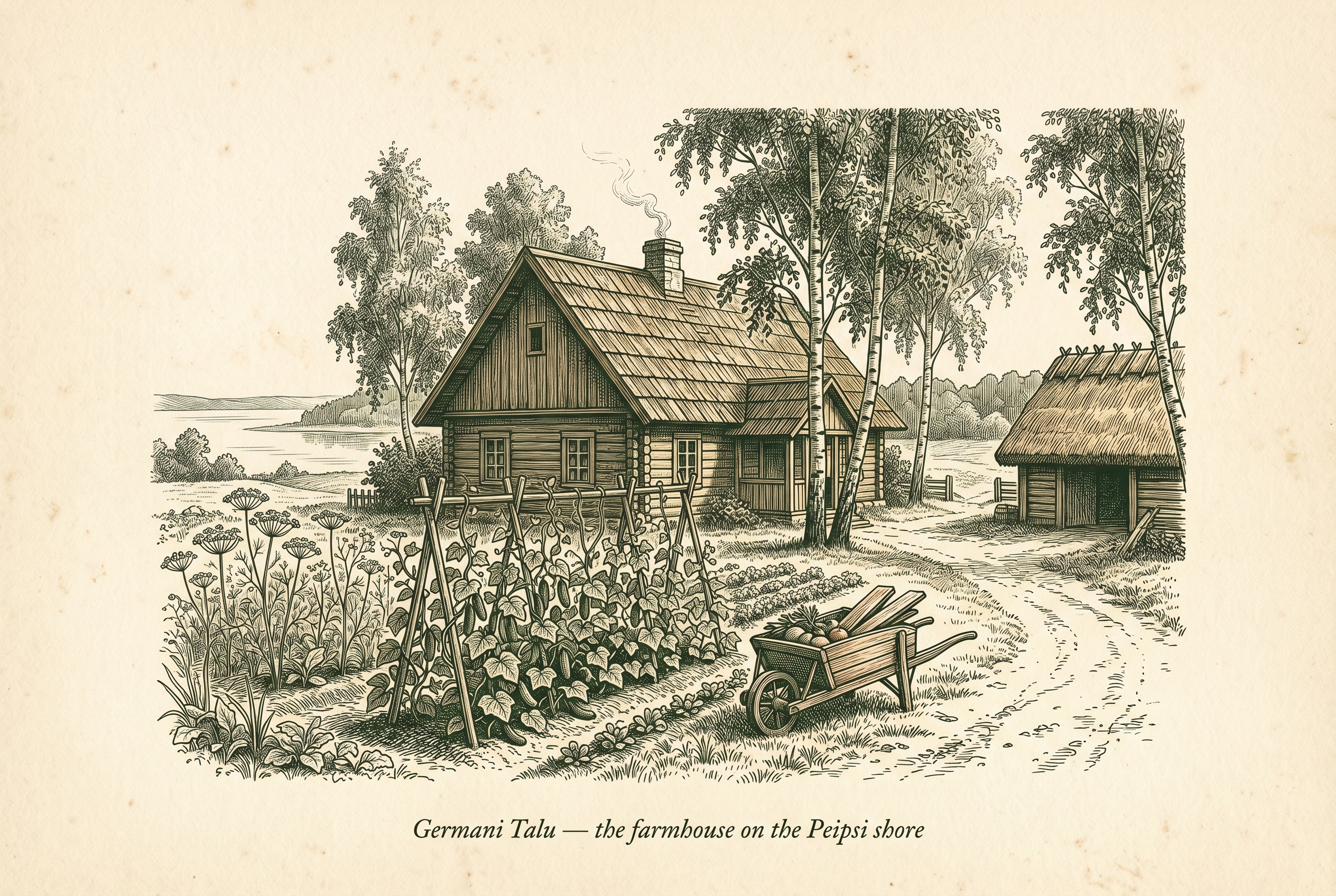 Germani Talu farmhouse on the Peipsi shore